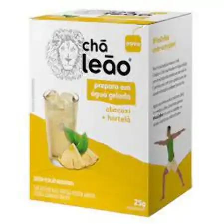 Chá Abacaxi E Hortelã Chá Leão Caixa 25g 10 Unidades