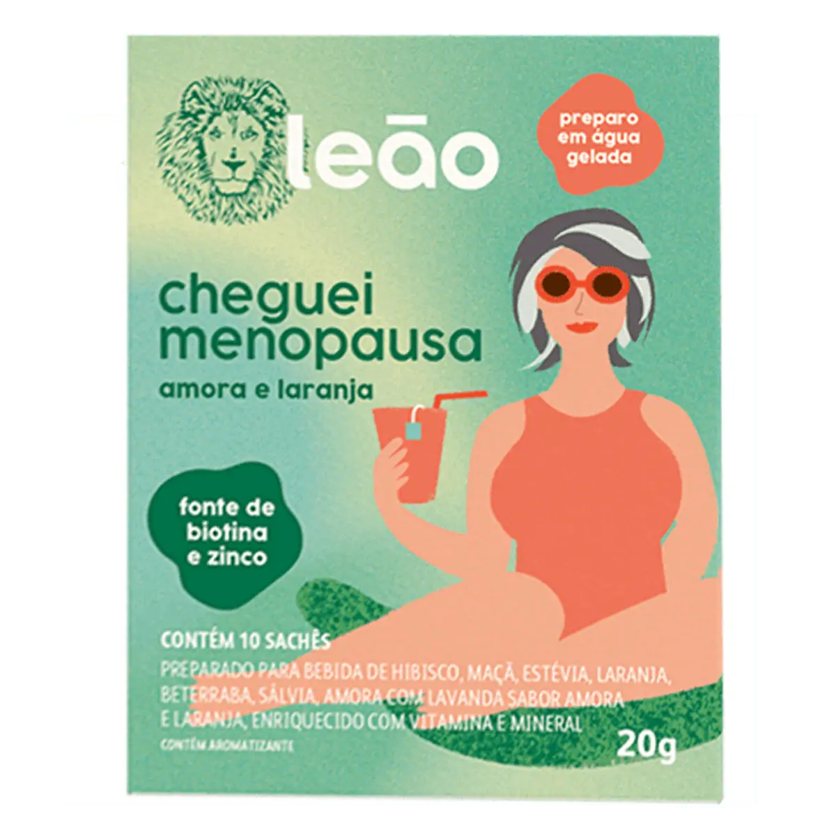 Chá Cheguei Menopausa Leão Fases Caixa 20g 10 Unidades