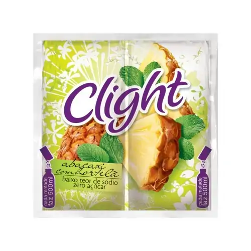 Refresco Em Pó Sabor Abacaxi Com Hortelã Clight 8g