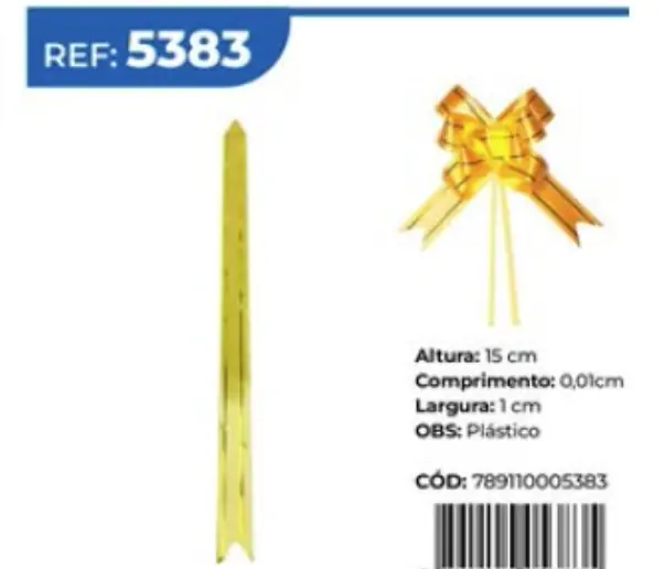 Onyx Laco Facil 15cm Dourado 5383
