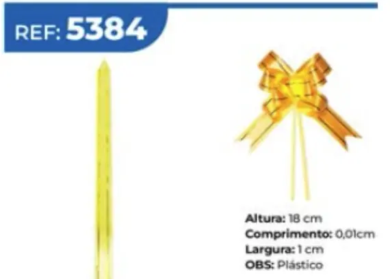 Laco Facil Onyx 10pcs 18cm Dourado 5384