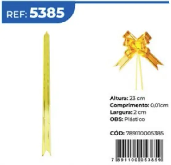 Laco Facil 5385 Dourado C/10und 23cm