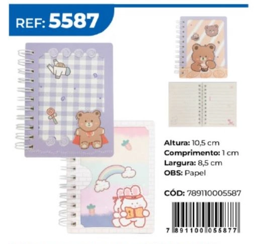Bloco De Notas C/espiral 80fl 8x10cm Onyx