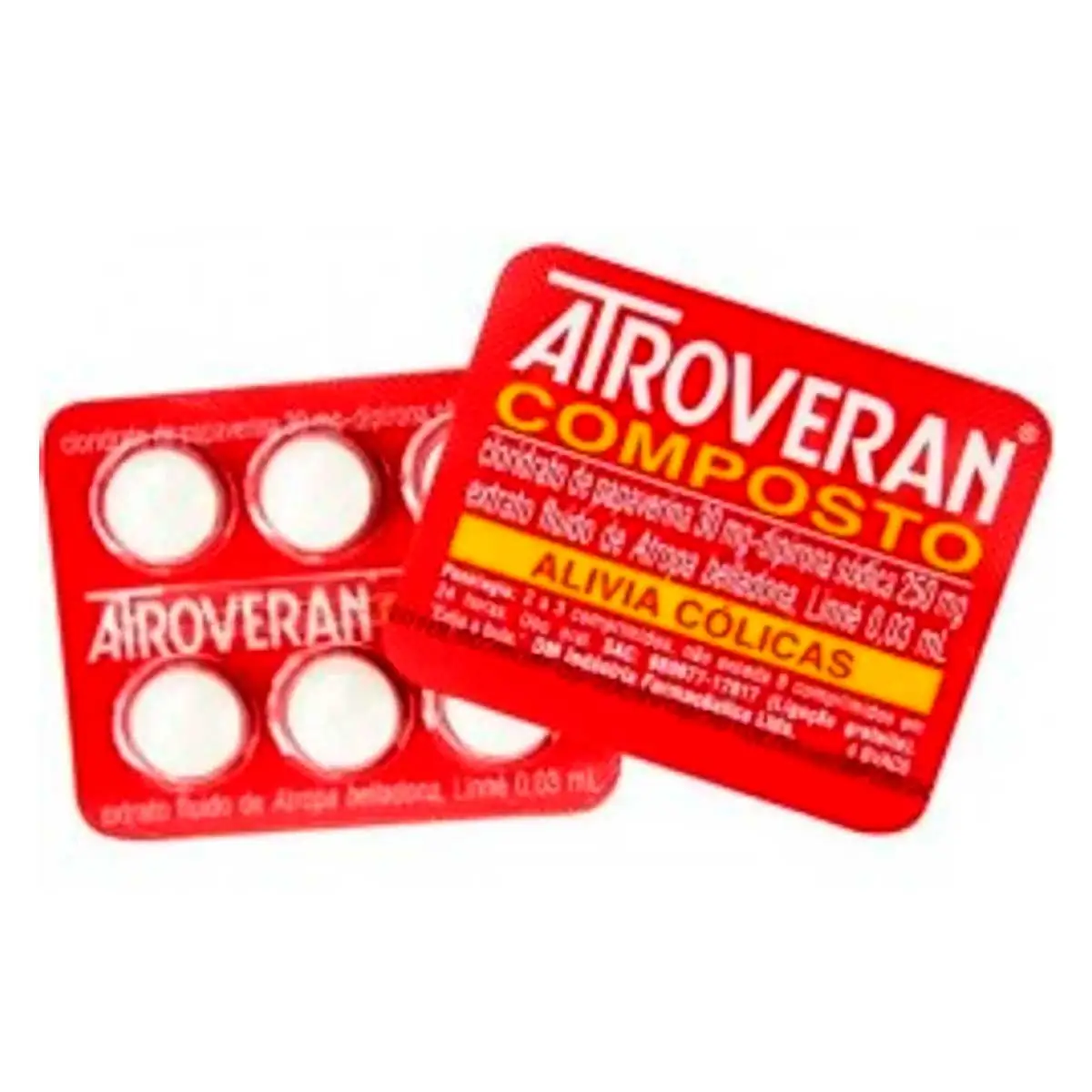 Atroveran 30mg + 250mg + 0,03ml 6 Comprimidos