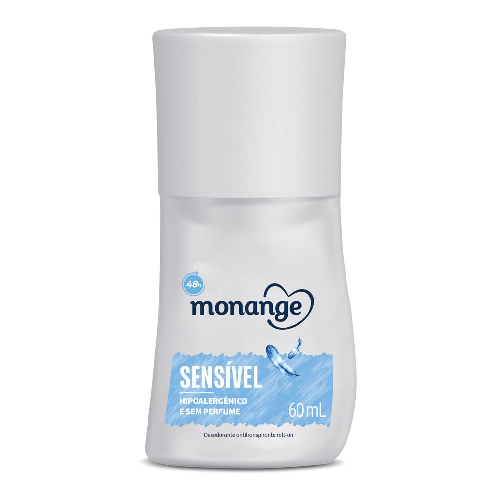 Desodorante Roll On Sensível Sem Perfume Monange 60ml