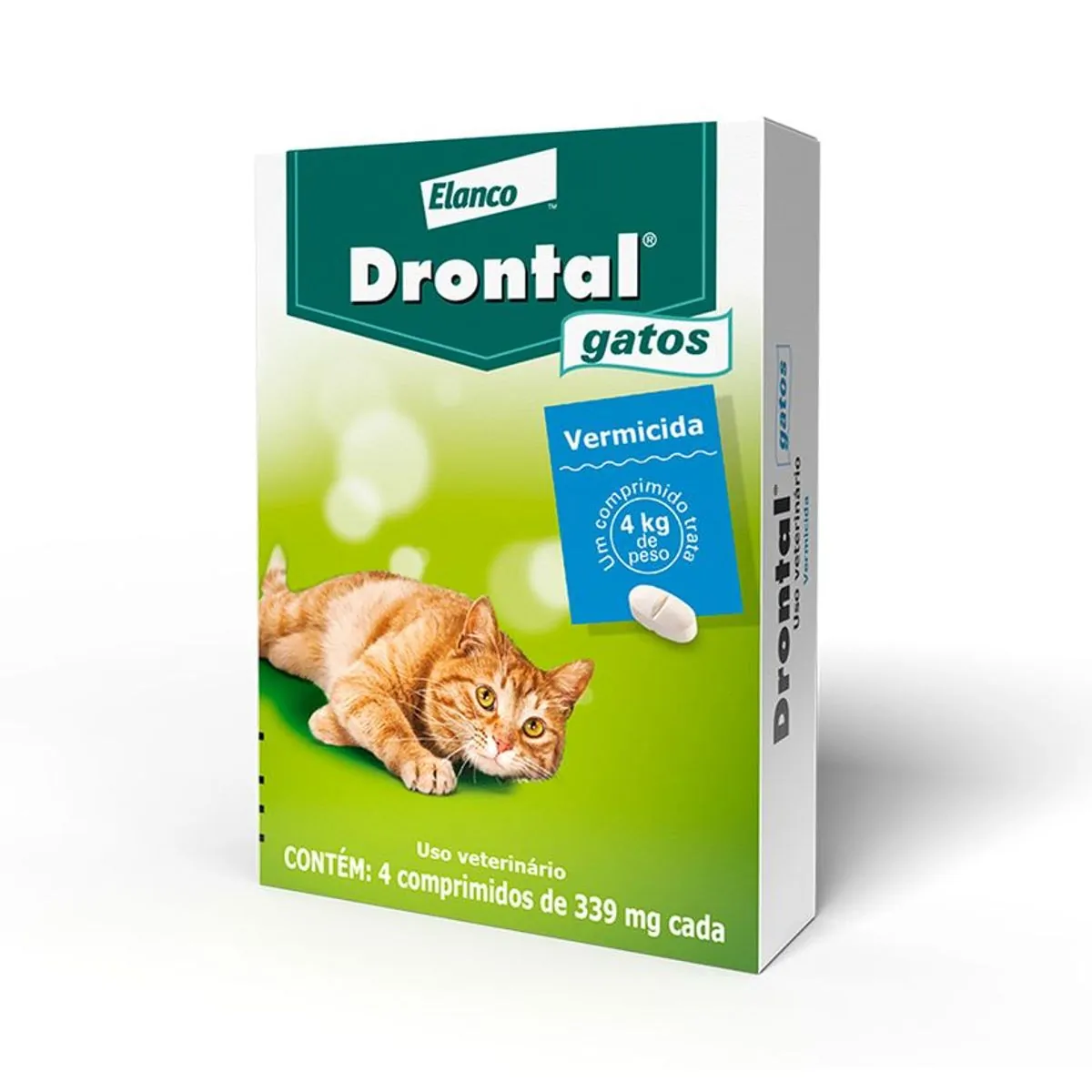 Vermífugo Drontal Gatos Blister Bayer 4 Comprimidos