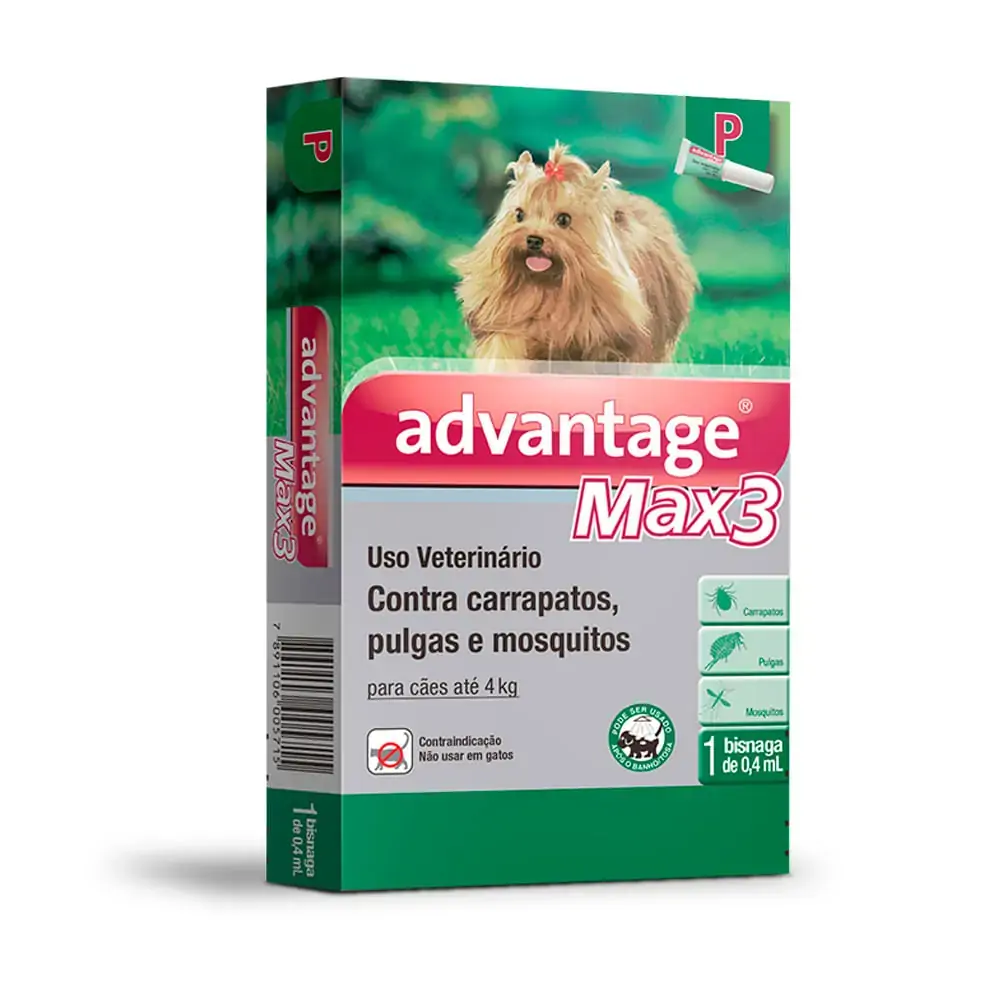 Advantage Max3 P Contra Carrapatos, Pulgas E Mosquitos Para Cães