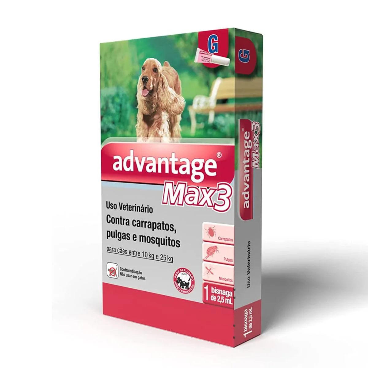 Max3 Advantage P/ Cães Entre 10 E 25ml