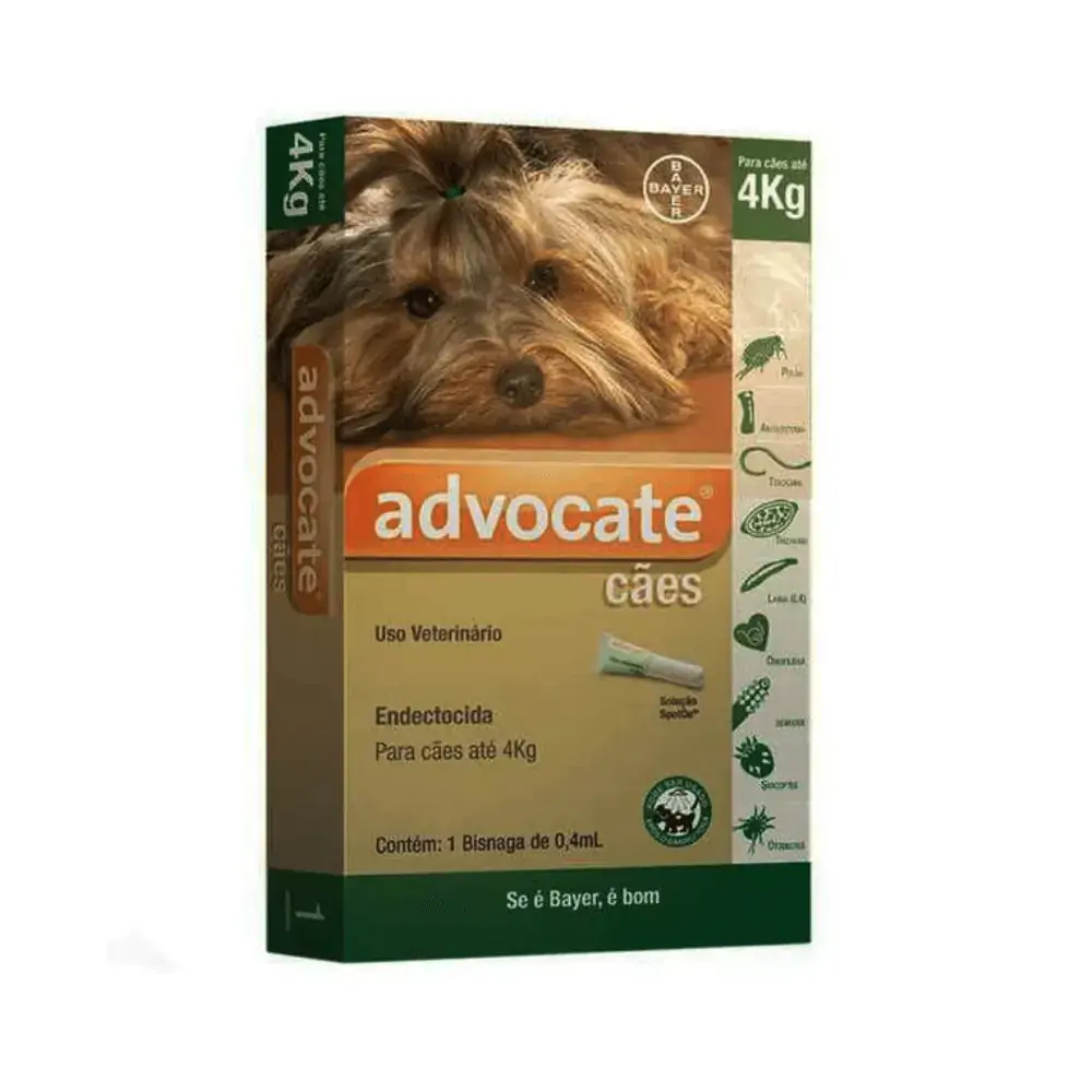 Antipulgas Advocate Cães até 4kg 1 pipeta
