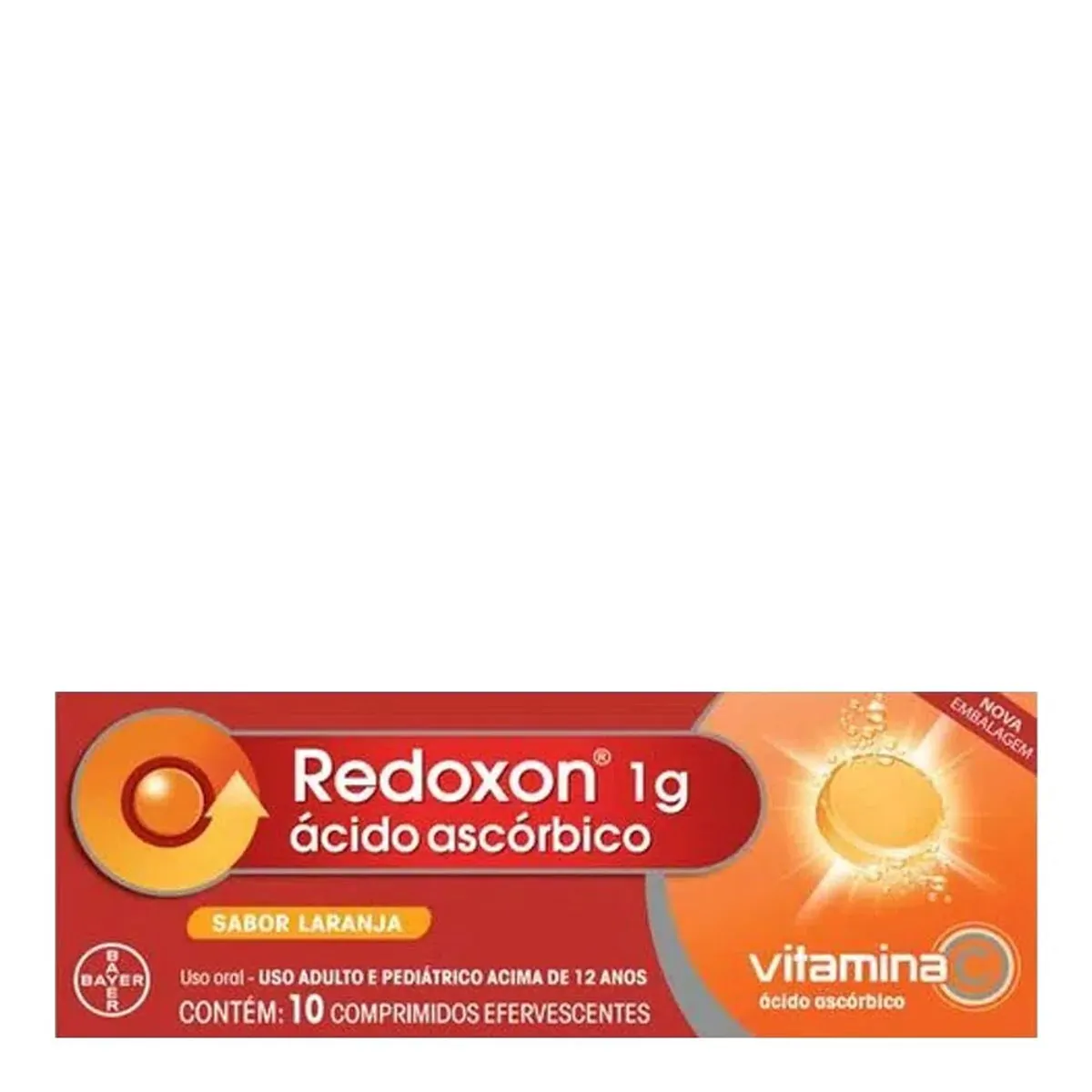 Redoxon 1G Vitamina C 10 Comprimidos Efervescentes Sabor Laranja