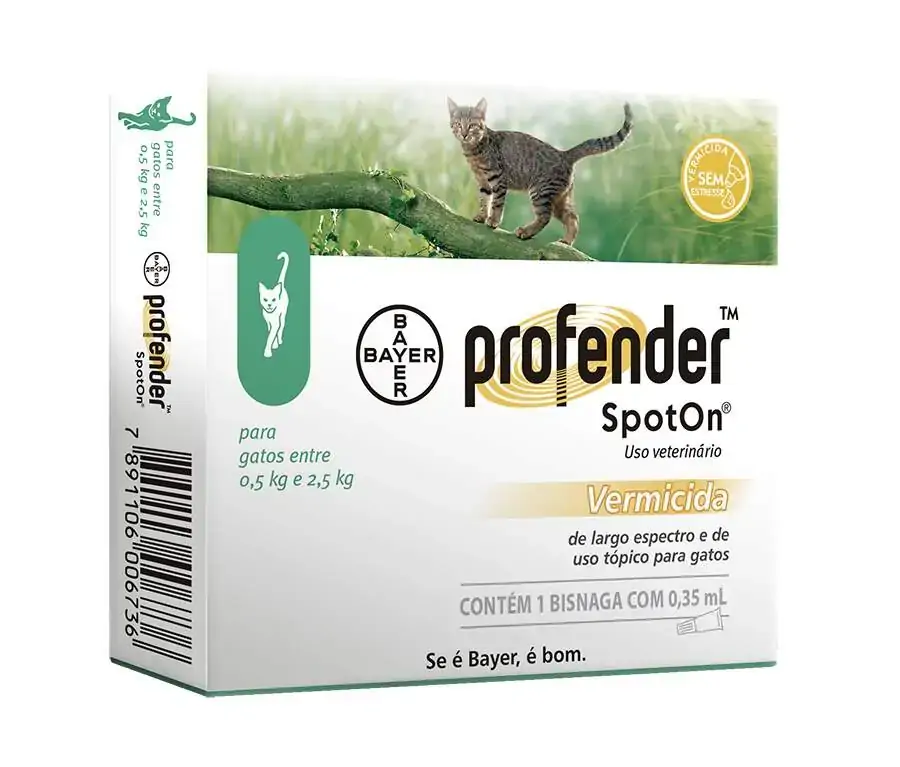 Vermicida Profender Gatos Entre 500g E 25kg