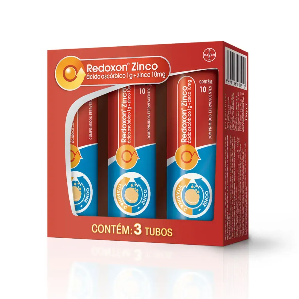 Redoxon Zinco Laranja Bayer Caixa 30 Comprimidos Efervescentes