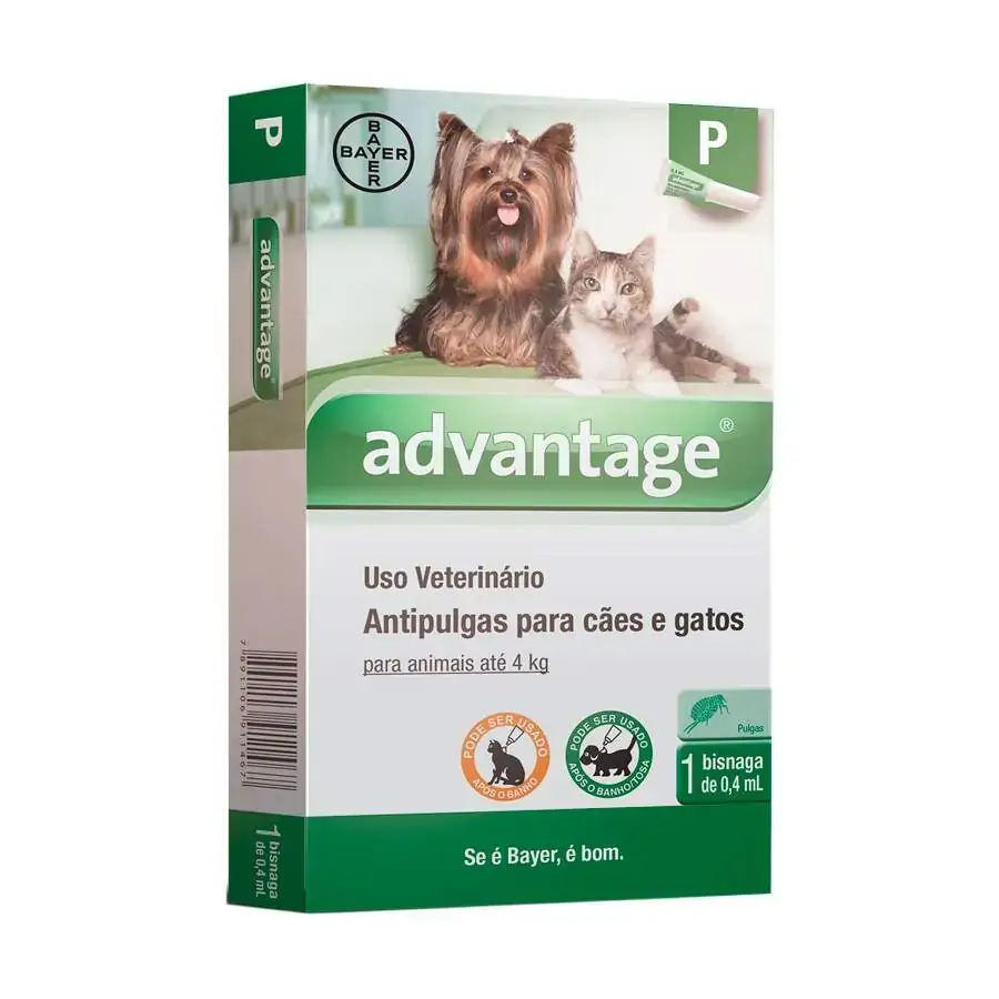 Antipulgas Advantage P/ Cães E Gatos Até 4kg 0,4ml