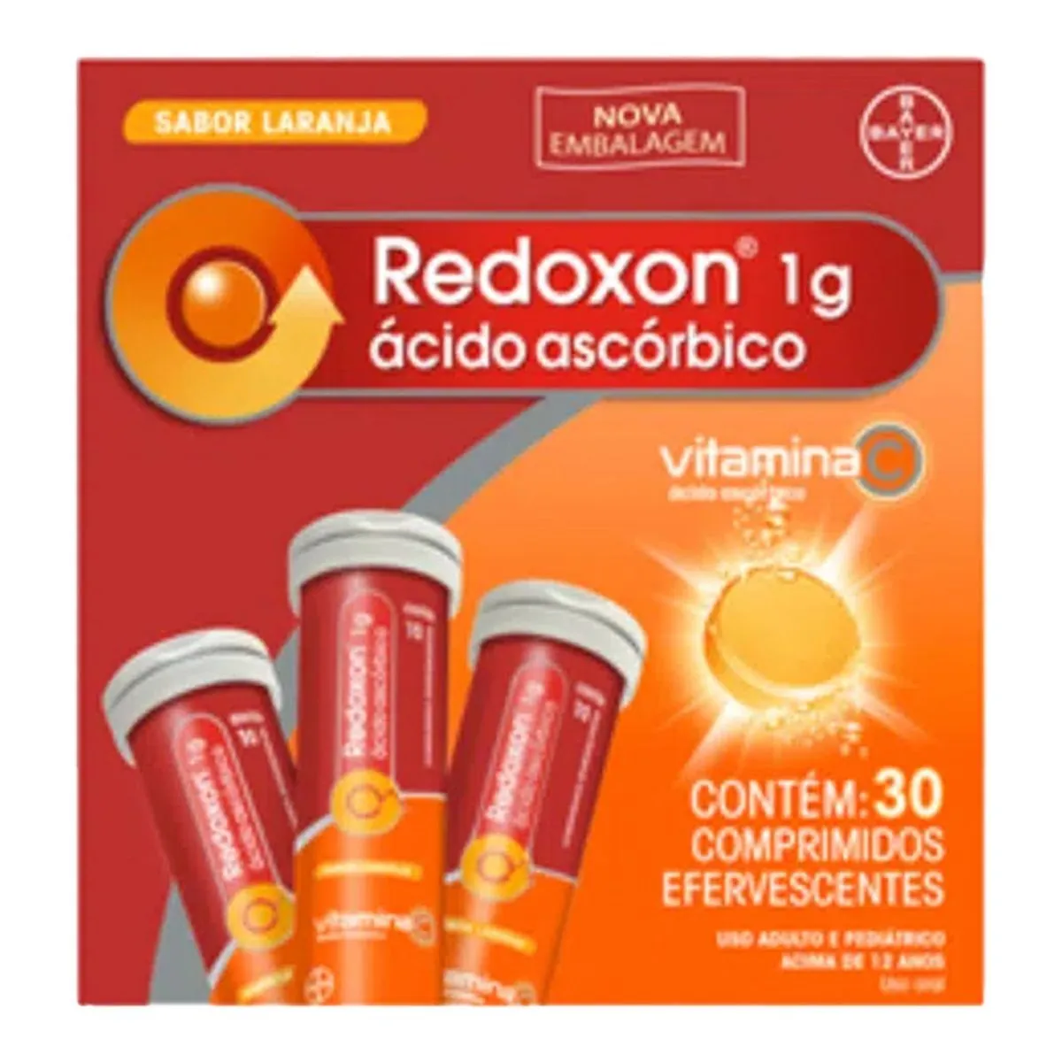 Redoxon 1G Vitamina C 30 Comprimidos Efervescentes Sabor Laranja