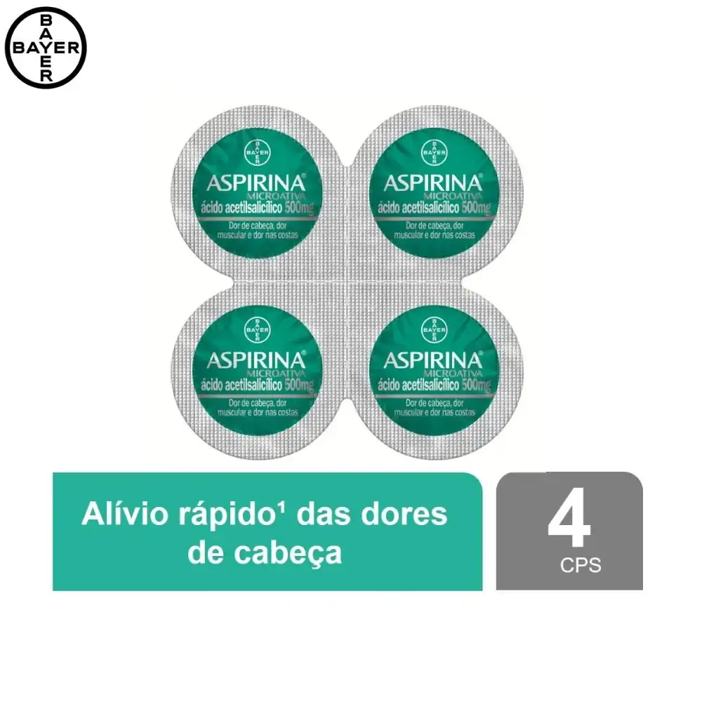 Aspirina Microativa 500mg 100 Com Rev Lib Mod Emb Mult