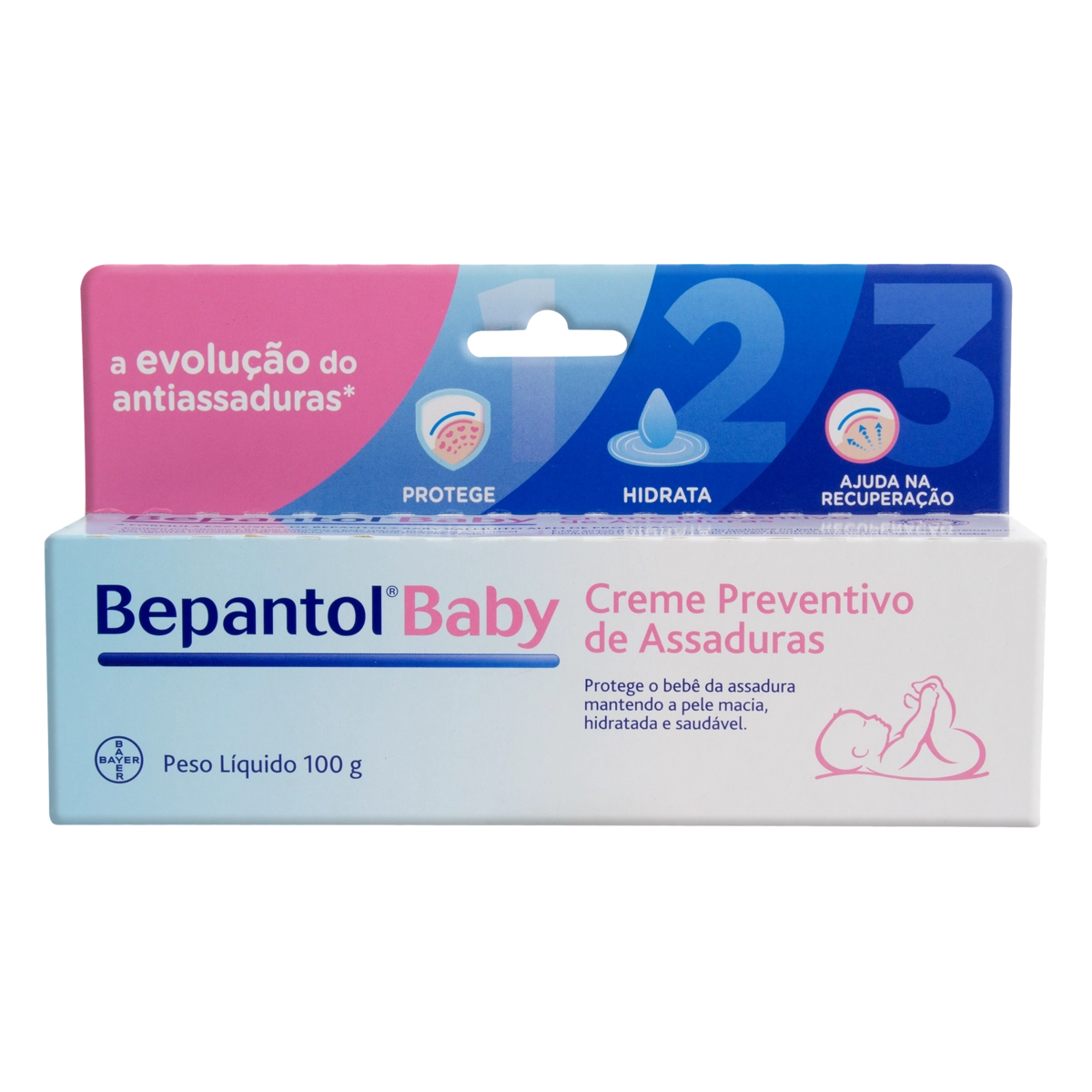 Creme Preventivo De Assaduras Sem Perfume Bepantol Baby Caixa 100g