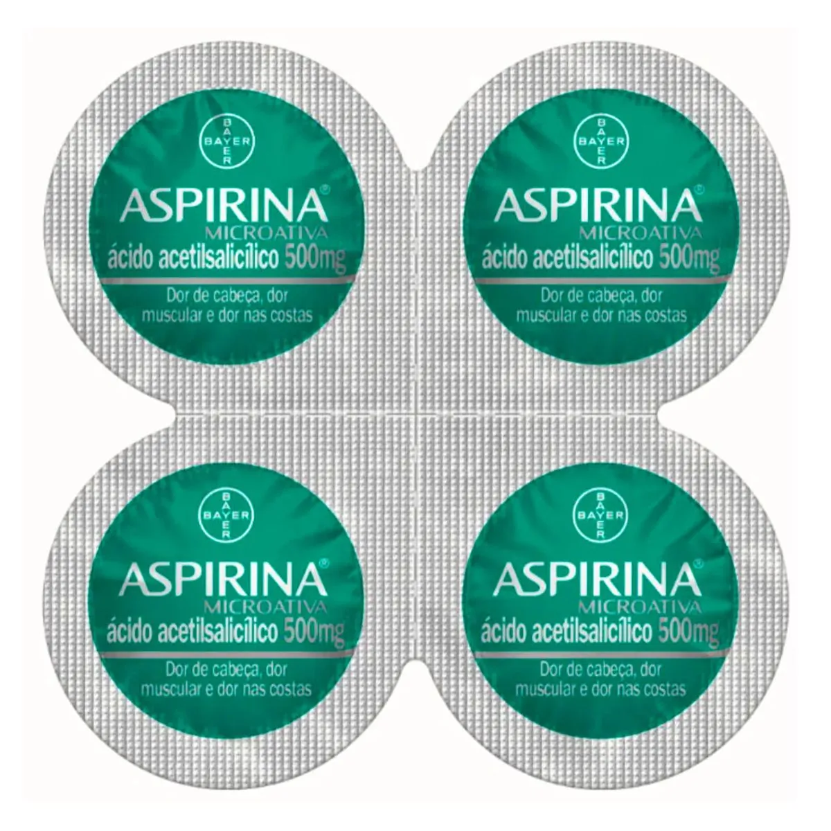 Aspirina 500mg Bayer 4 Comprimidos