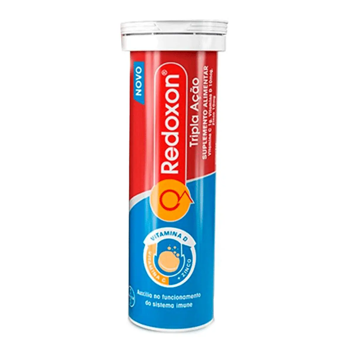 Vitamina C Redoxon Tripla Ação Sabor Laranja 10 Comprimidos Efervecentes