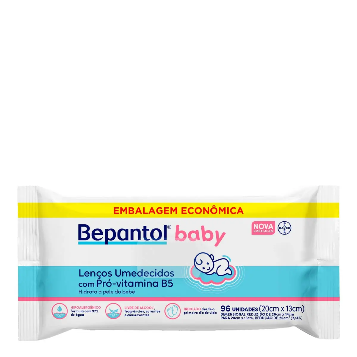 Kit Bepantol Baby Lenços Umedecidos Para Bebês Leve 96 Pague 80 unidades