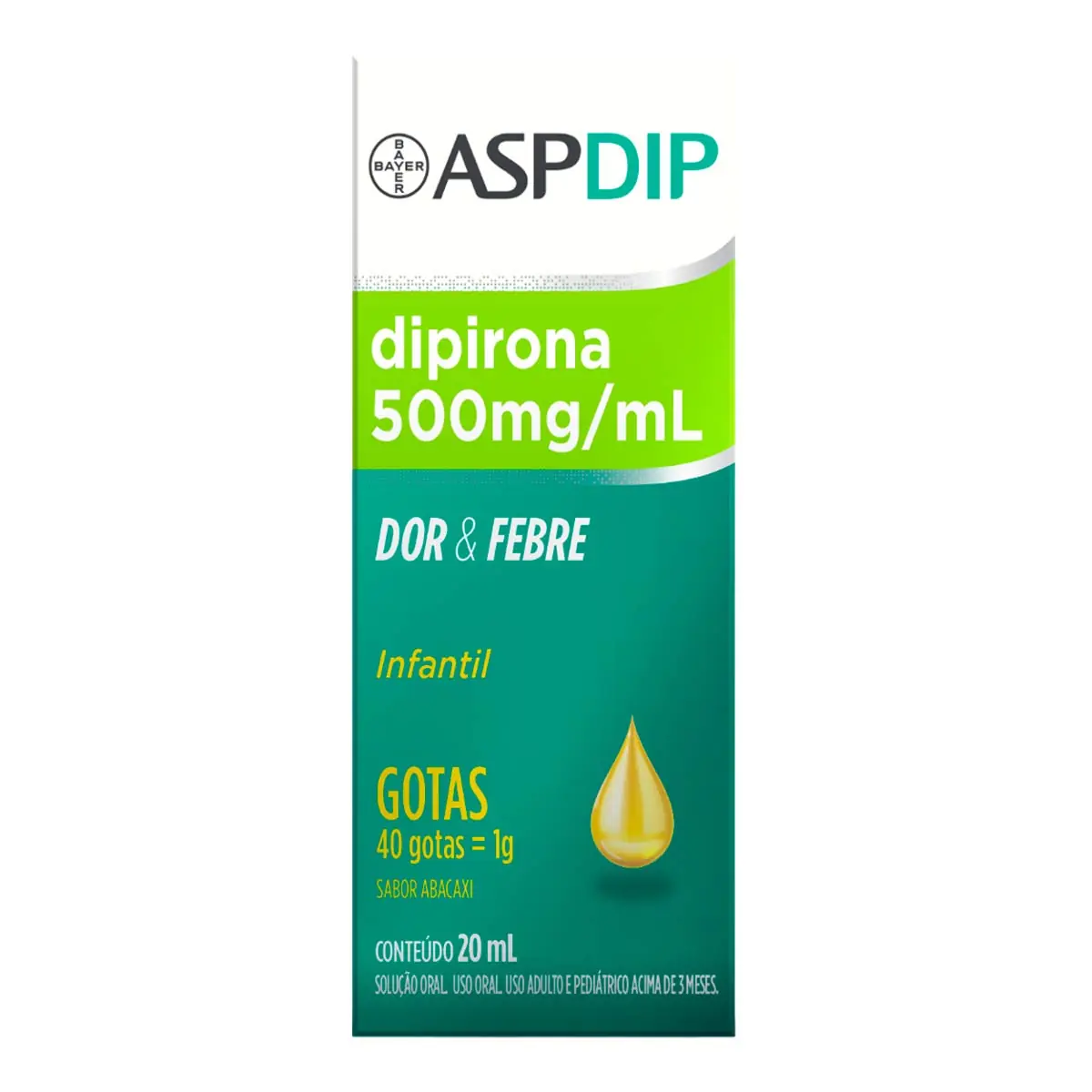 Aspdip 500mg/ml Sol Or Fr Got 20ml