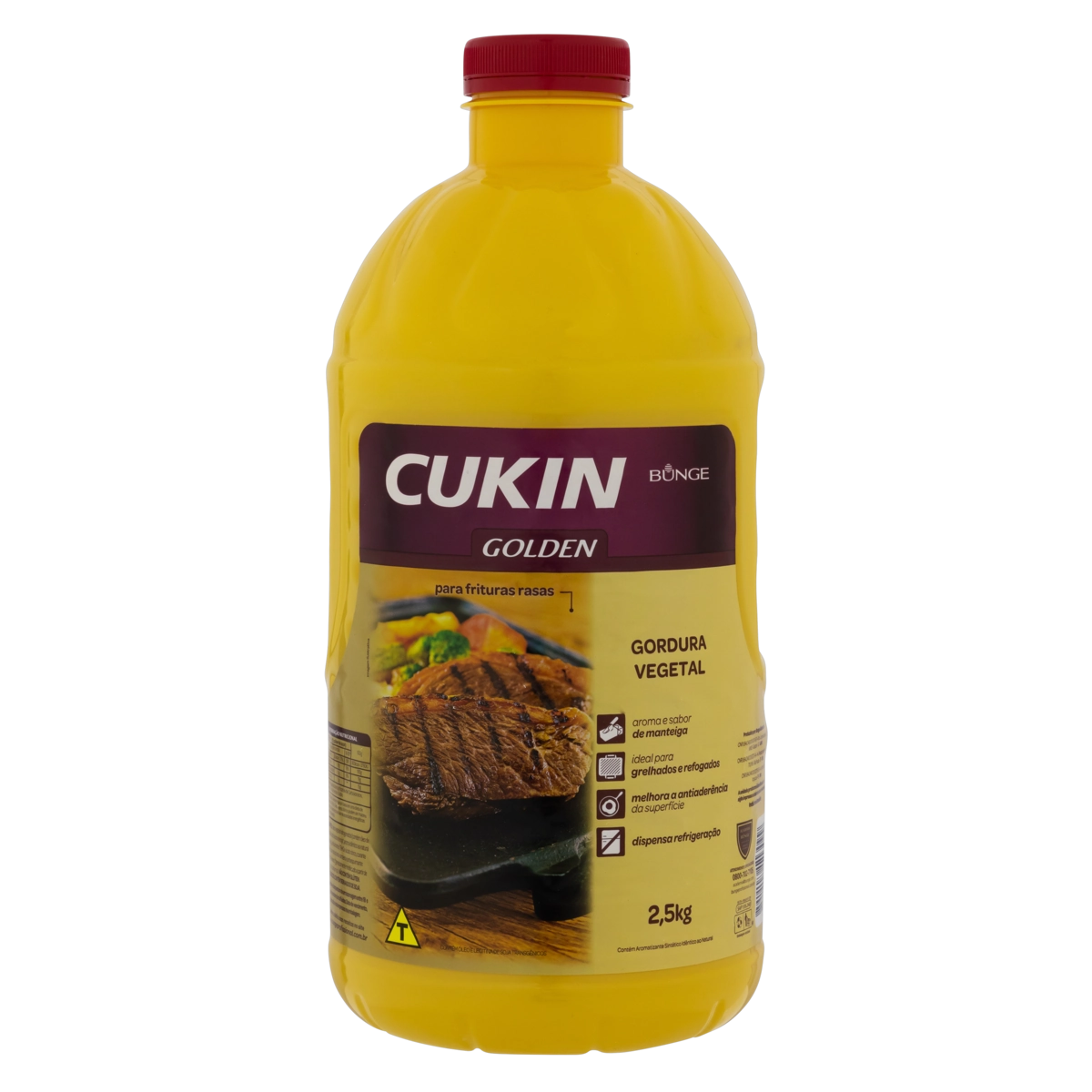 Gordura Vegetal Manteiga Cukin Golden Garrafa 2,5kg