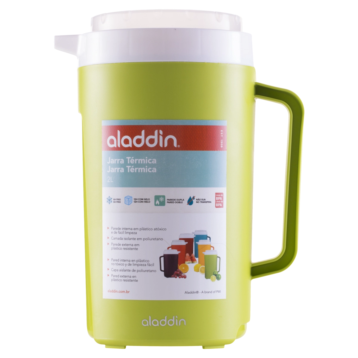 Jarra Térmica Maçã Verde Plástico 2l Aladdin