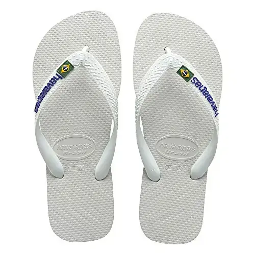 Chinelo Branco Brasil Logo Havaianas N° 37/38