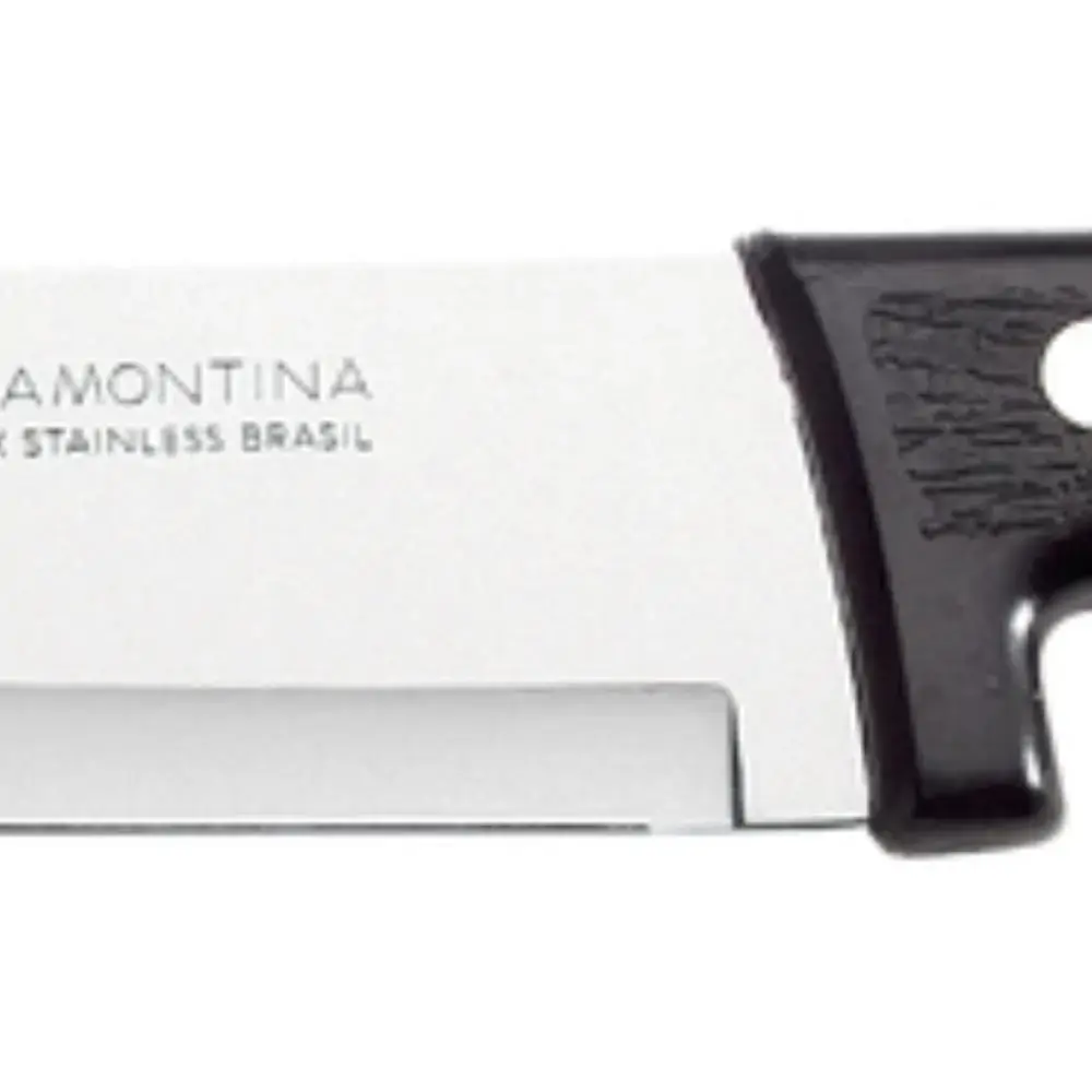 Faca Cozinha Inox 8 Plenus Preto Reta Tramontina