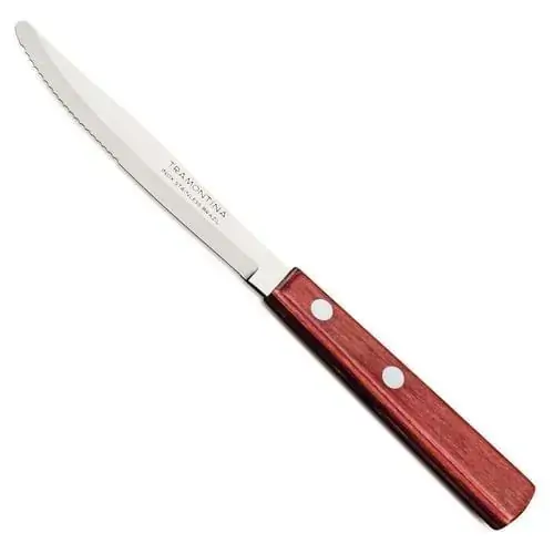 Faca Sobremesa Inox 3 Polywood Vermelho Tramontina
