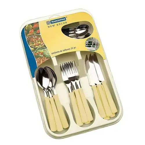 Tramont.faqueiro C/25pc New Kolor Creme