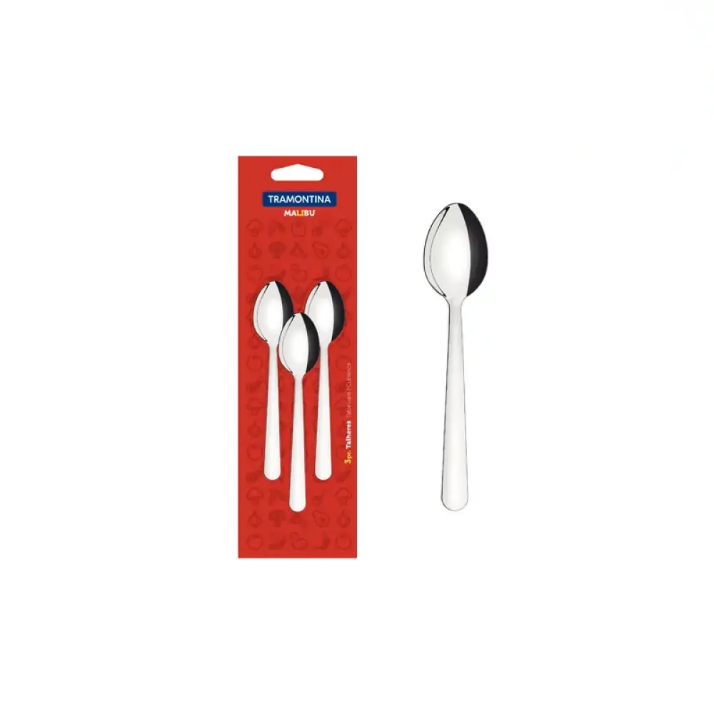 Cj Inox Tramontina Malibu 3pcs Colher Cha
