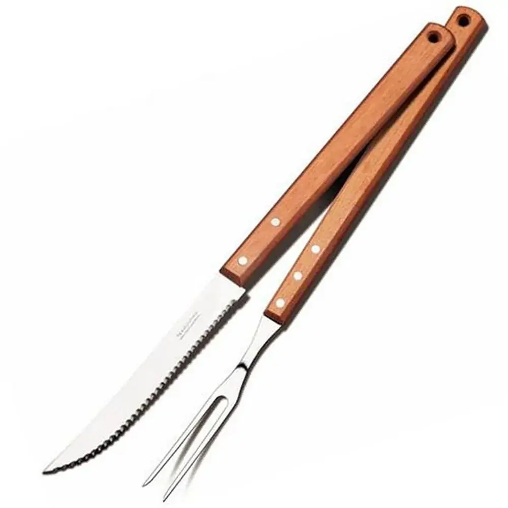 Conjunto Para Churrasco Inox 2pcs 26499024 Tramo