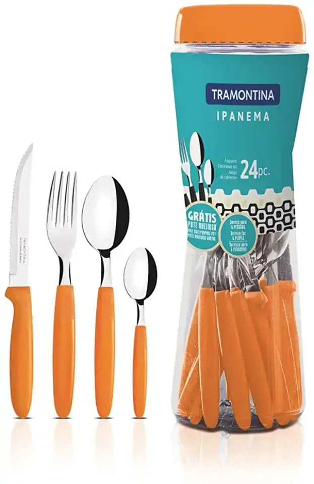 Faqueiro Tramontina Ipanema 24 Peças Laranja