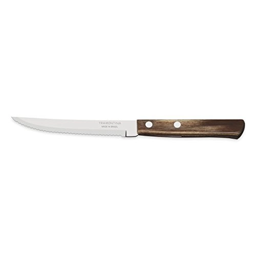 Faca Para Churrasco Inox Polywood Castanho Tramontina