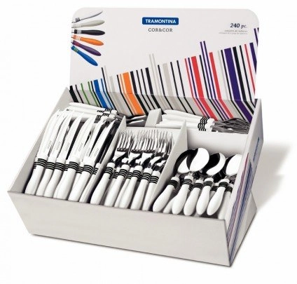 Talheres Tram Cor E Cor Inox 23499/955