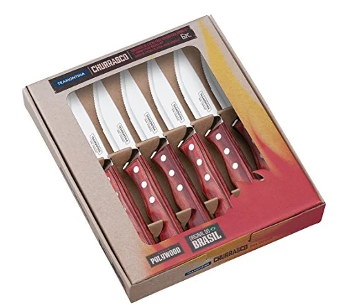 Conjunto De Facas P/ Churrasco Tramontina Jumbo 6 Peças