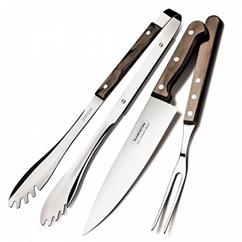 Conjunto.churrasco Tramontina Inox 3pcs Polywo