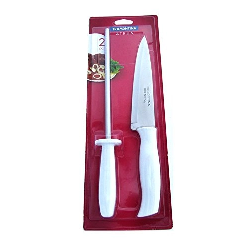 Conjunto Faca/chaira Inox 2pcs Athus 23099887 Tr