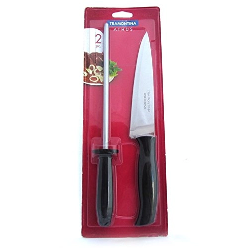 Conjunto Faca Chaira Inox 02 Pcs Athus 23099/087