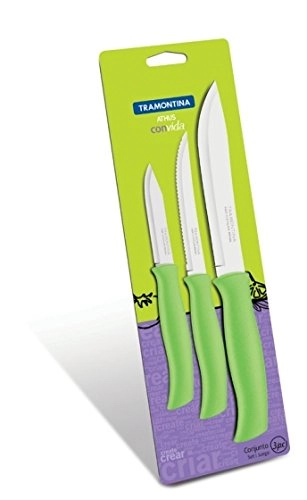 Conjunto De Facas Tramontina Athus Branco 3 Peças