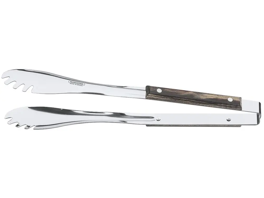 Pegador Carne Inox Polywood Churrasco Cabo Castanho Tramontina