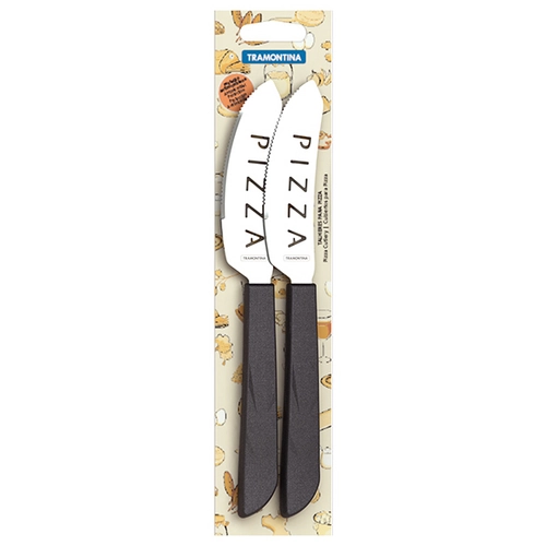 Faca Para Pizza 2 Peças Preto Tramontina