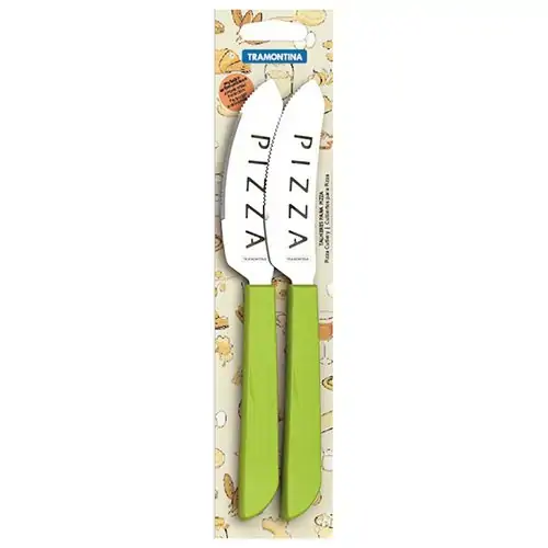 Faca Tramontina P/pizza 2pcs Vermelho Cj