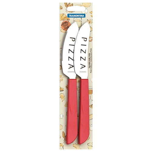 Faca Para Pizza 2 Peças Vermelho Tramontina
