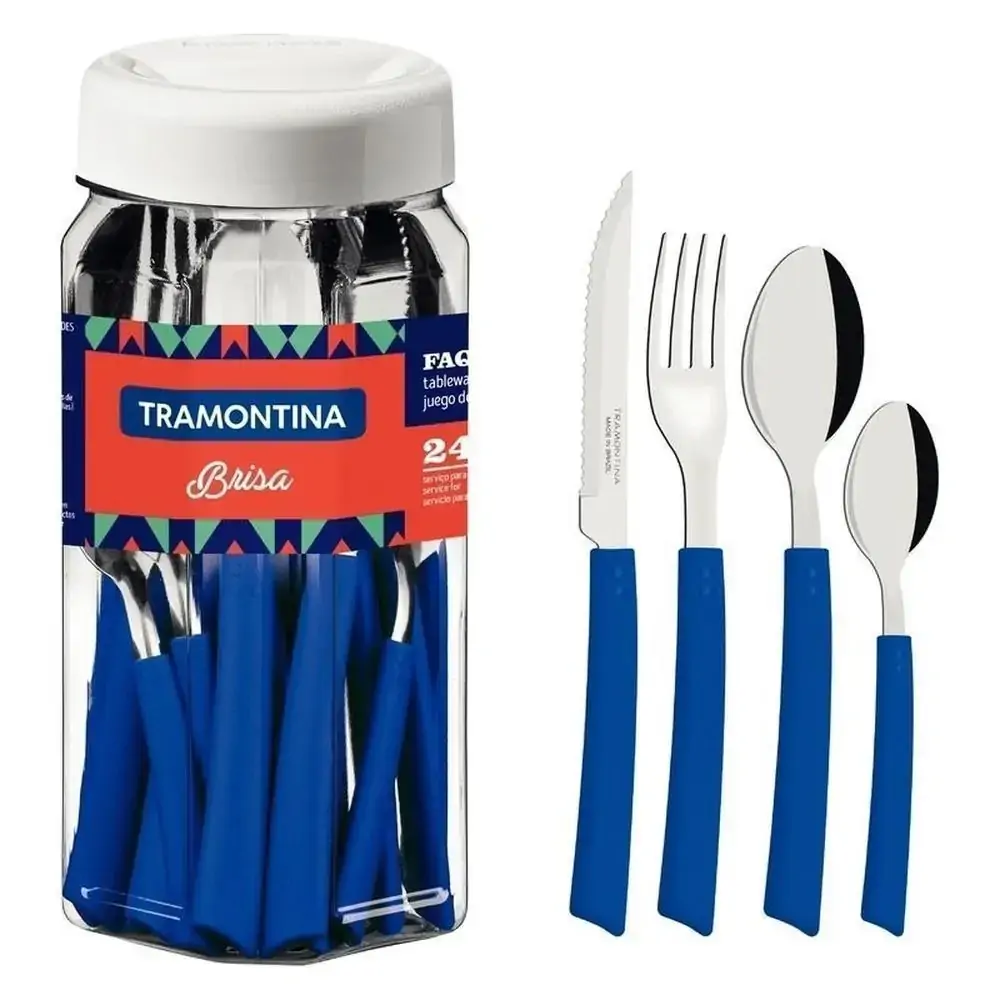 Cj Talheres Brisa Azul 24pc Ref 23198