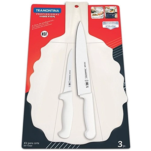 Conjunto De Facas Tramontina Profissional 24699819 Branco 3 Peças