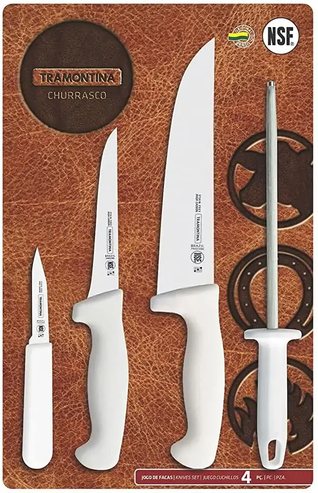 Cj.facas Tramontina Inox 4pcs Profissional