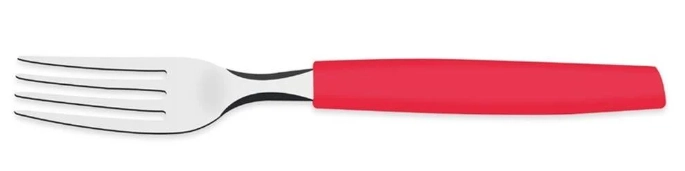 Garfo Sobremesa Munique Inox Vermelho 23255470 Tramontina