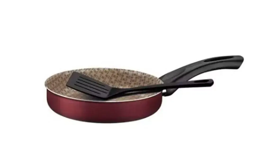 FRIGIDEIRA ALUMINIO 20CM COM ESPÁTULA PARIS VERMELHA 20145720 TRAMONTINA