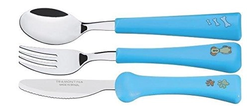 Jg.inox Tramontina 3pcs My Best Friend Azul